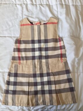 Burberry Beige Plaid Sleeveless Kids